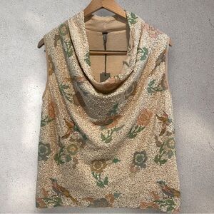 New Bl^nk London Eliana Draped Neck Sequin Top Size Medium